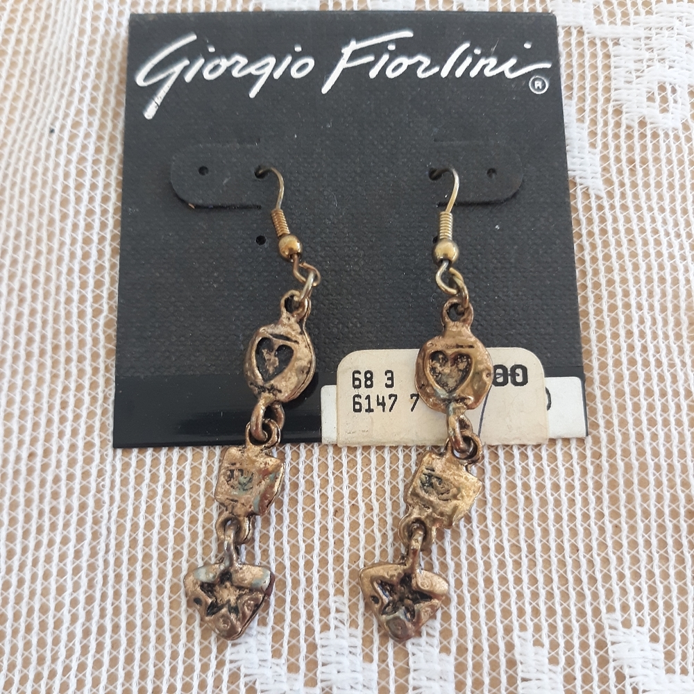 Rare Giorgio Fiorlini Gold Charm Dangle Earring